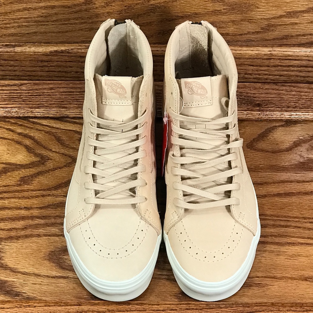 Vans Sk8-Hi Reissue Zip Veggie Tan Leather Shoes - Picture 3 of 7